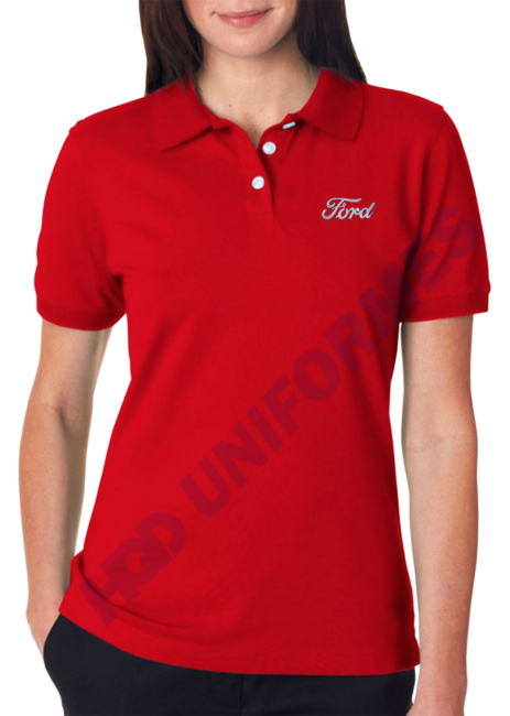 Polo Ford Motors Roja Modelo Dama